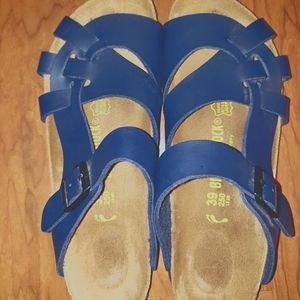 Birkenstock Navy Leather Sandals